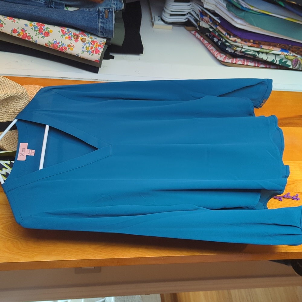 Numi silk blend blouse